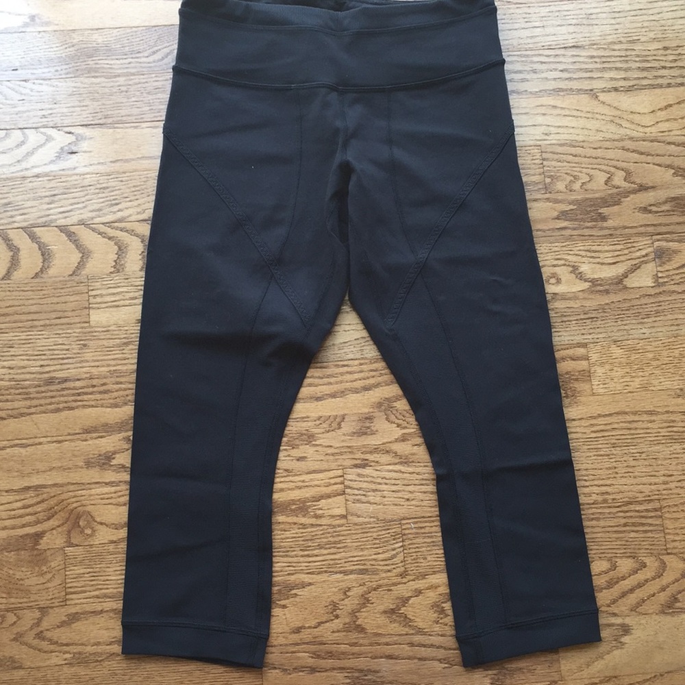 lululemon luon/luxtreme crop, black, sz 8